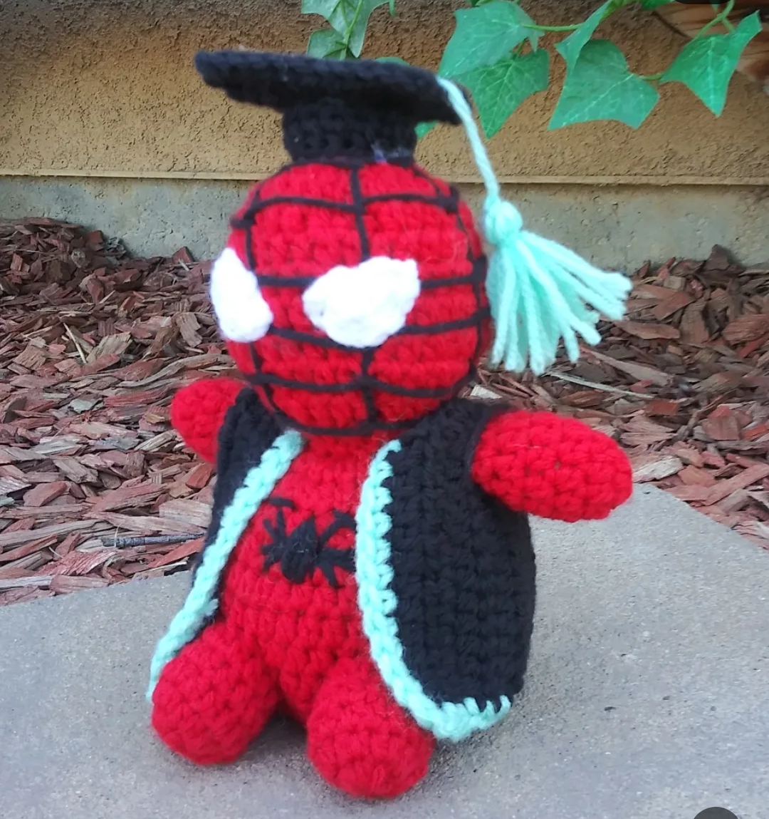 Graduation plushie (spiderman)